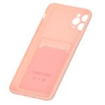 Hoesje geschikt voor iPhone 12 Pro Max - Siliconen hoesje - Licht Roze - Pasjeshouder