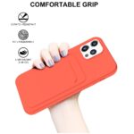 Hoesje geschikt voor iPhone 12 Pro - Siliconen hoesje - Donker Roze - Pasjeshouder