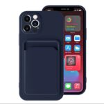 Hoesje geschikt voor Iphone 13 Pro Max - Siliconen hoesje - Blauw - Pasjeshouder