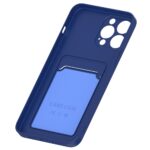 Hoesje geschikt voor Iphone 13 Pro Max - Siliconen hoesje - Blauw - Pasjeshouder