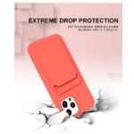 Hoesje geschikt voor iPhone 13 Pro Max - Siliconen hoesje - Donker Roze - Pasjeshouder