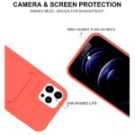 Hoesje geschikt voor iPhone 13 Pro Max - Siliconen hoesje - Donker Roze - Pasjeshouder