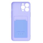 Hoesje geschikt voor Iphone 13 Pro Max - Siliconen hoesje - Paars - Pasjeshouder