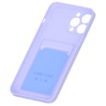 Hoesje geschikt voor Iphone 13 Pro Max - Siliconen hoesje - Paars - Pasjeshouder