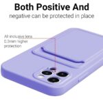 Hoesje geschikt voor Iphone 13 Pro Max - Siliconen hoesje - Paars - Pasjeshouder