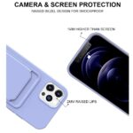 Hoesje geschikt voor iPhone 13 Pro - Siliconen hoesje - Paars - Pasjeshouder