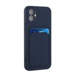 Hoesje geschikt voor iPhone 13 - Siliconen hoesje - Blauw - Pasjeshouder