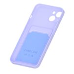 Hoesje geschikt voor Iphone 13 - Siliconen hoesje - Paars - Pasjeshouder