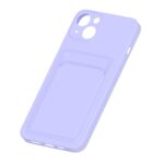 Hoesje geschikt voor Iphone 13 - Siliconen hoesje - Paars - Pasjeshouder