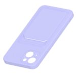 Hoesje geschikt voor Iphone 13 - Siliconen hoesje - Paars - Pasjeshouder