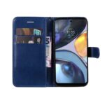Hoesje geschikt voor Motorola Moto G22 - Boekhoesje - Blauw - Portemonneehoesje