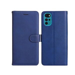 Hoesje geschikt voor Motorola Moto G22 - Boekhoesje - Blauw - Portemonneehoesje