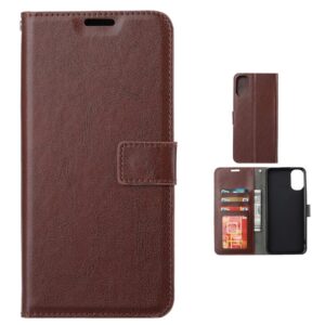 Hoesje geschikt voor Motorola Moto G22 - Boekhoesje - Bruin  - Portemonneehoesje