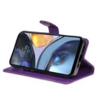 Hoesje geschikt voor Motorola Moto G22 - Boekhoesje - Paars - Portemonneehoesje