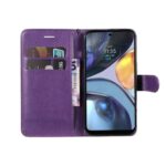 Hoesje geschikt voor Motorola Moto G22 - Boekhoesje - Paars - Portemonneehoesje
