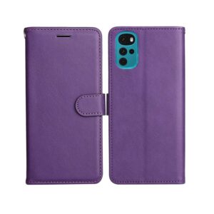 Hoesje geschikt voor Motorola Moto G22 - Boekhoesje - Paars - Portemonneehoesje