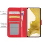 Hoesje geschikt voor Motorola Moto G22 - Boekhoesje - Rood - Portemonneehoesje