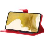 Hoesje geschikt voor Motorola Moto G22 - Boekhoesje - Rood - Portemonneehoesje