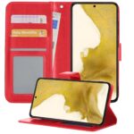 Hoesje geschikt voor Motorola Moto G22 - Boekhoesje - Rood - Portemonneehoesje