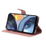 Hoesje geschikt voor Motorola Moto G22 - Boekhoesje - RoseGoud - Portemonneehoesje