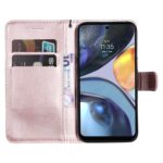 Hoesje geschikt voor Motorola Moto G22 - Boekhoesje - RoseGoud - Portemonneehoesje