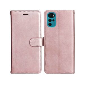 Hoesje geschikt voor Motorola Moto G22 - Boekhoesje - RoseGoud - Portemonneehoesje