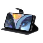 Hoesje geschikt voor Motorola Moto G22 - Boekhoesje - Zwart - Portemonneehoesje