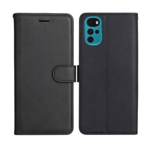 Hoesje geschikt voor Motorola Moto G22 - Boekhoesje - Zwart - Portemonneehoesje