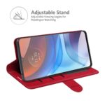 Hoesje geschikt voor Motorola Moto G52 - Boekhoesje - Rood - Portemonneehoesje