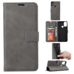 Hoesje geschikt voor Motorola Moto G82 5G - Boekhoesje - Grijs - Portemonneehoesje
