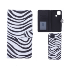 Hoesje geschikt voor OPPO A15 Bookcase Zebra Print - Portemonnee hoesje