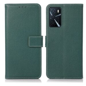 Hoesje geschikt voor Oppo A16 - Boekhoesje - Groen - Portemonneehoesje