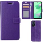 Hoesje geschikt voor Oppo A16 - Boekhoesje - Paars - Portemonneehoesje