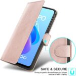 Hoesje geschikt voor Oppo A16 - Boekhoesje - RoseGoud - Portemonneehoesje