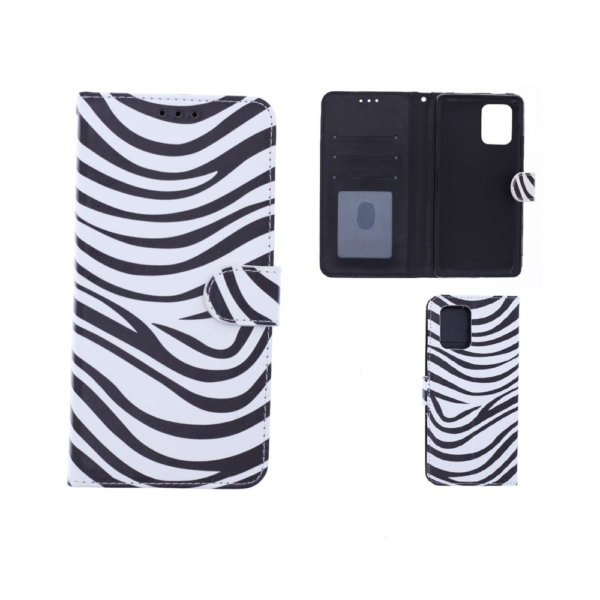 Hoesje geschikt voor Oppo A52 Bookcase Zebra Print - Portemonnee hoesje