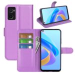 Hoesje geschikt voor Oppo A76 - Boekhoesje - Paars - Portemonneehoesje