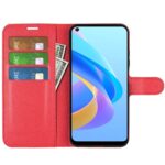 Hoesje geschikt voor Oppo A76 - Boekhoesje - Rood - Portemonneehoesje