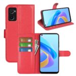 Hoesje geschikt voor Oppo A76 - Boekhoesje - Rood - Portemonneehoesje