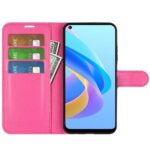 Hoesje geschikt voor Oppo A76 - Boekhoesje - Roze - Portemonneehoesje