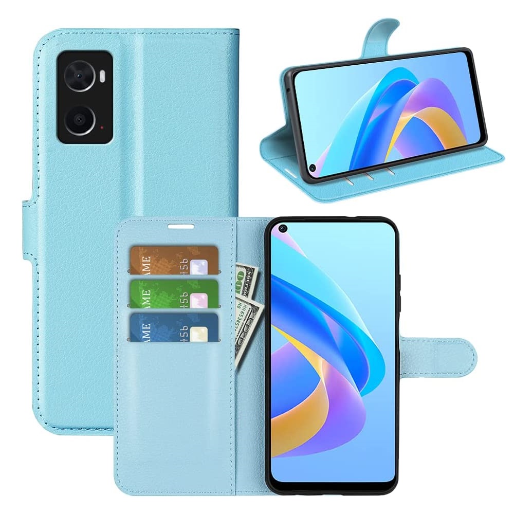 Hoesje geschikt voor Oppo A76 - Boekhoesje - Turquoise - Portemonneehoesje