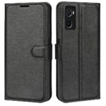 Hoesje geschikt voor Oppo A76 - Boekhoesje - Zwart - Portemonneehoesje