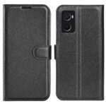 Hoesje geschikt voor Oppo A76 - Boekhoesje - Zwart - Portemonneehoesje