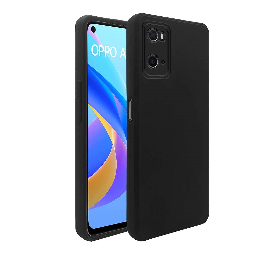 Hoesje geschikt voor Oppo A76 - Siliconen case - TPU - Zwart