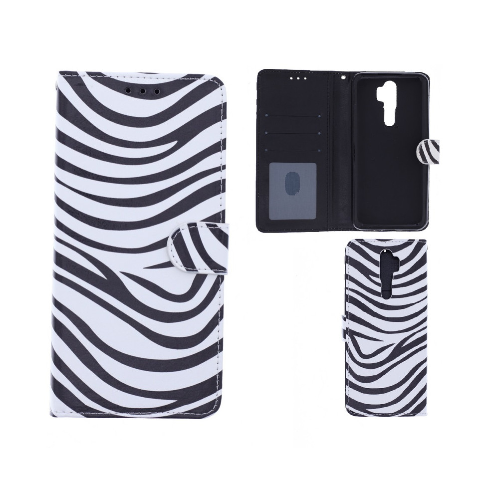 Hoesje geschikt voor OPPO A9 (2020) Bookcase Zebra Print - Portemonnee hoesje
