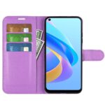 Hoesje geschikt voor Oppo A96 - Boekhoesje - Paars - Portemonneehoesje