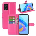 Hoesje geschikt voor Oppo A96 - Boekhoesje - Roze - Portemonneehoesje