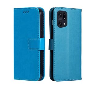Hoesje geschikt voor Oppo Find X5 - Boekhoesje - Turquoise - Portemonneehoesje