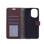 Hoesje geschikt voor Oppo Find X5 Pro - Boekhoesje - Bruin  - Portemonneehoesje