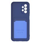 Hoesje geschikt voor Samsung A13 4G - Siliconen hoesje - Blauw - Pasjeshouder