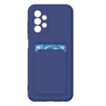 Hoesje geschikt voor Samsung A13 4G - Siliconen hoesje - Blauw - Pasjeshouder